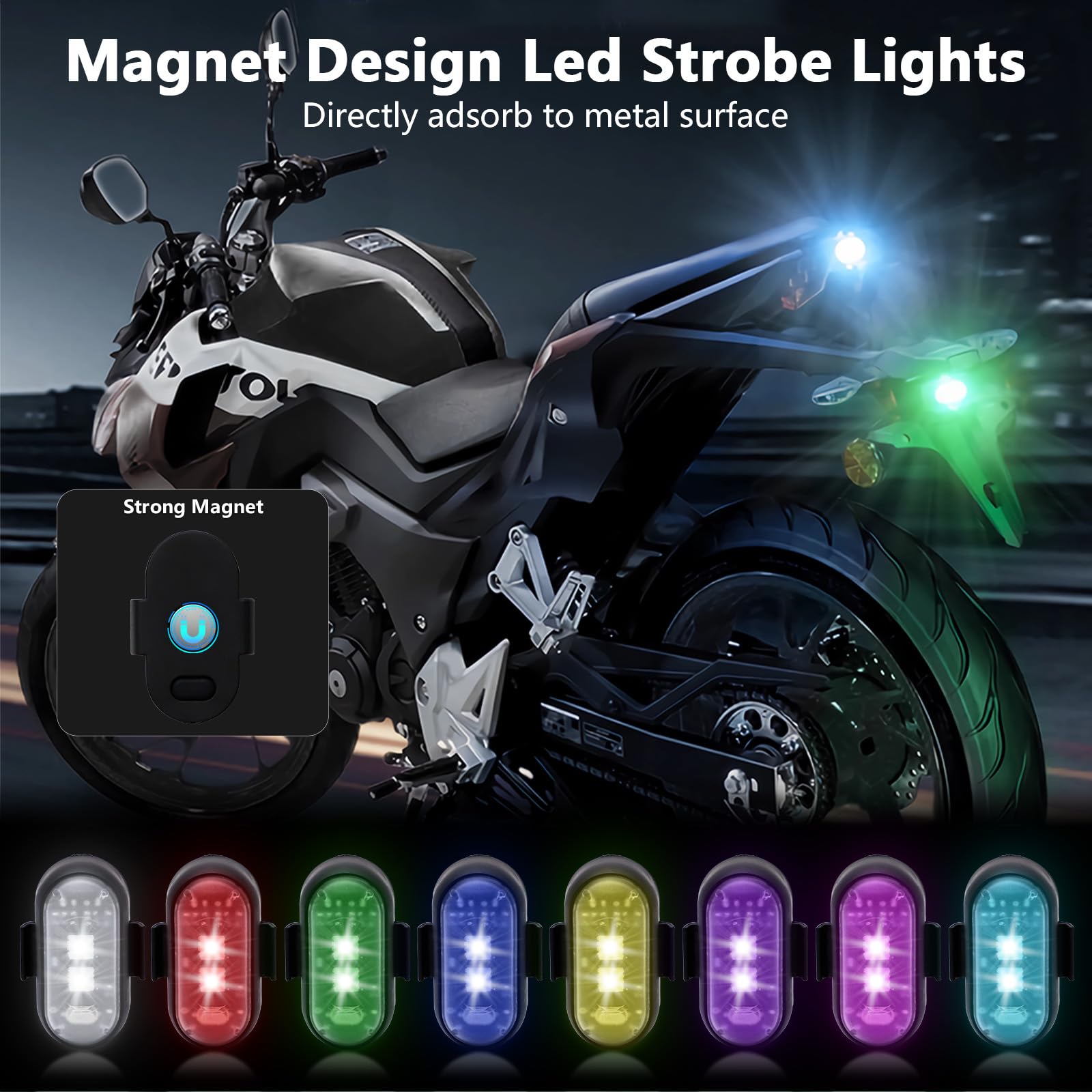 4 قطع أضواء ستروب LED مع جهاز  - مراجعة Drone Led Light وسعره
