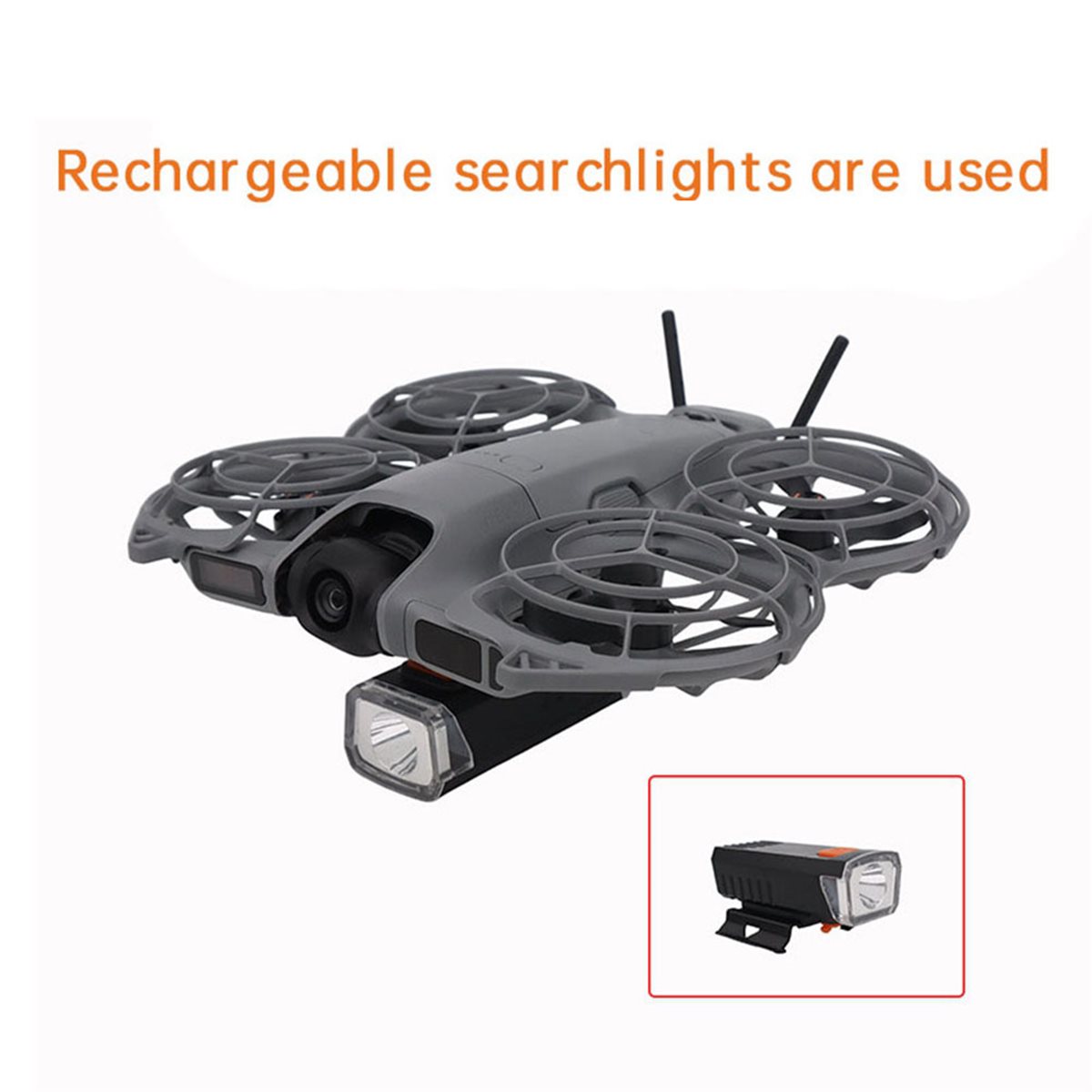 كشاف DTC5 قابل لإعادة الشحن لط - مراجعة Drone Led Light وسعره