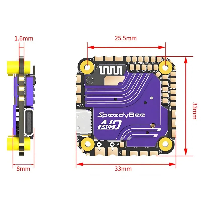 وحدة تحكم طيران SpeedyBee F405 - مراجعة Drone Esc وسعره